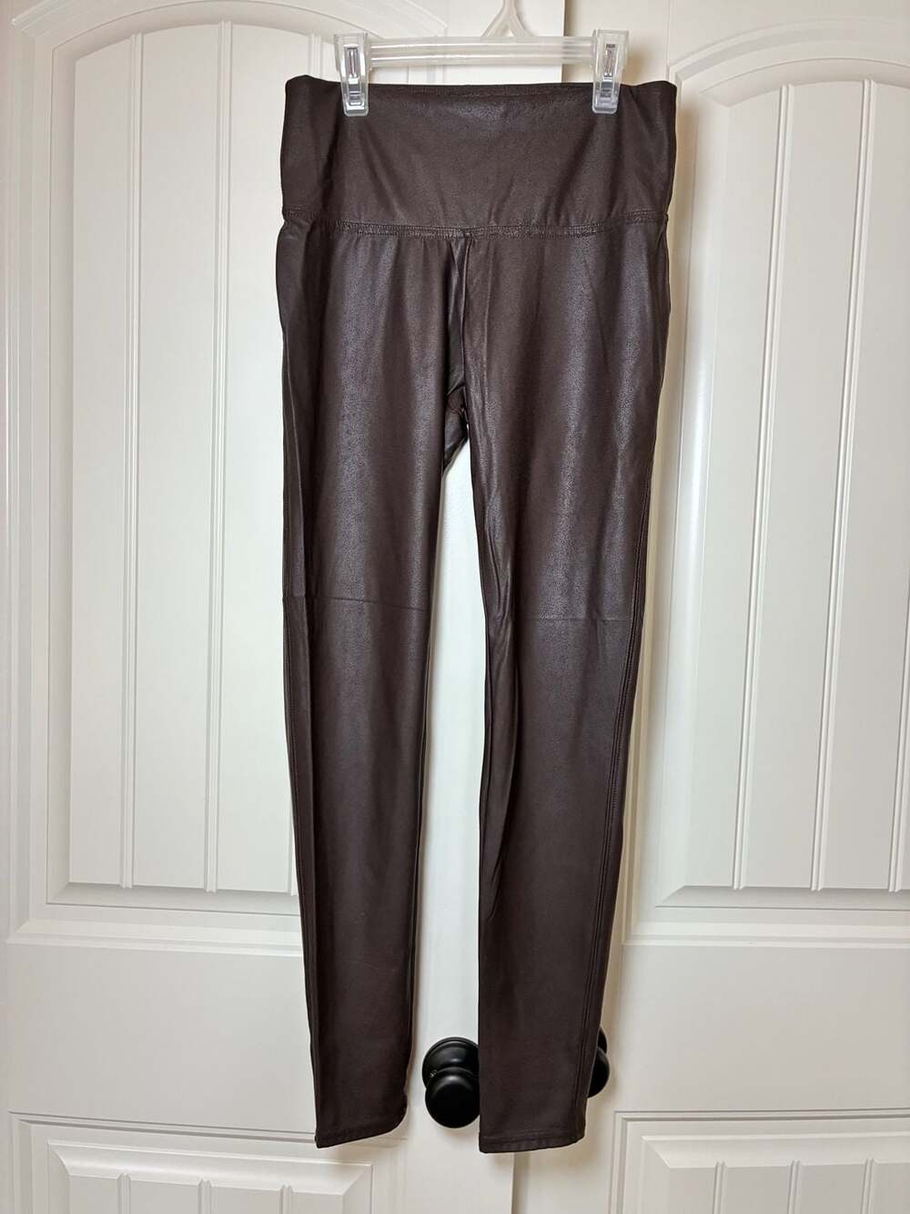 Time and Tru Faux Leather Leggings Brown Size M 8-10